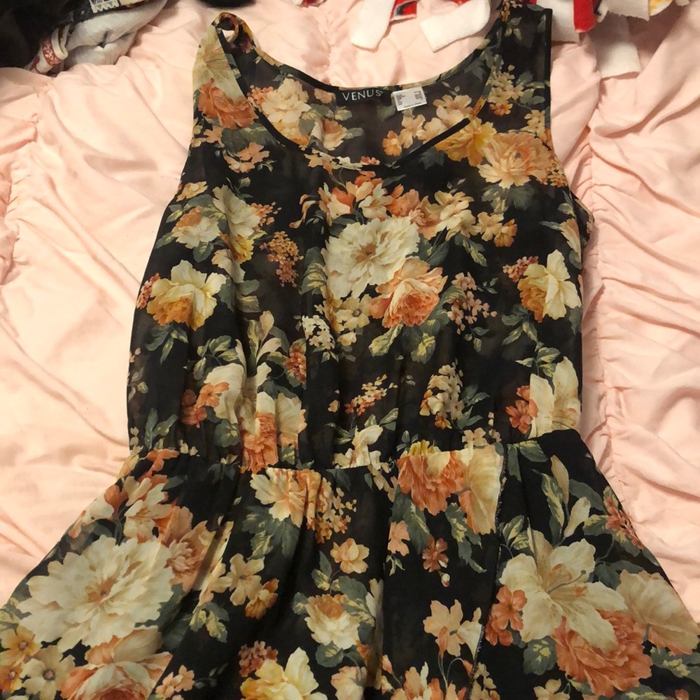 Floral high low dress